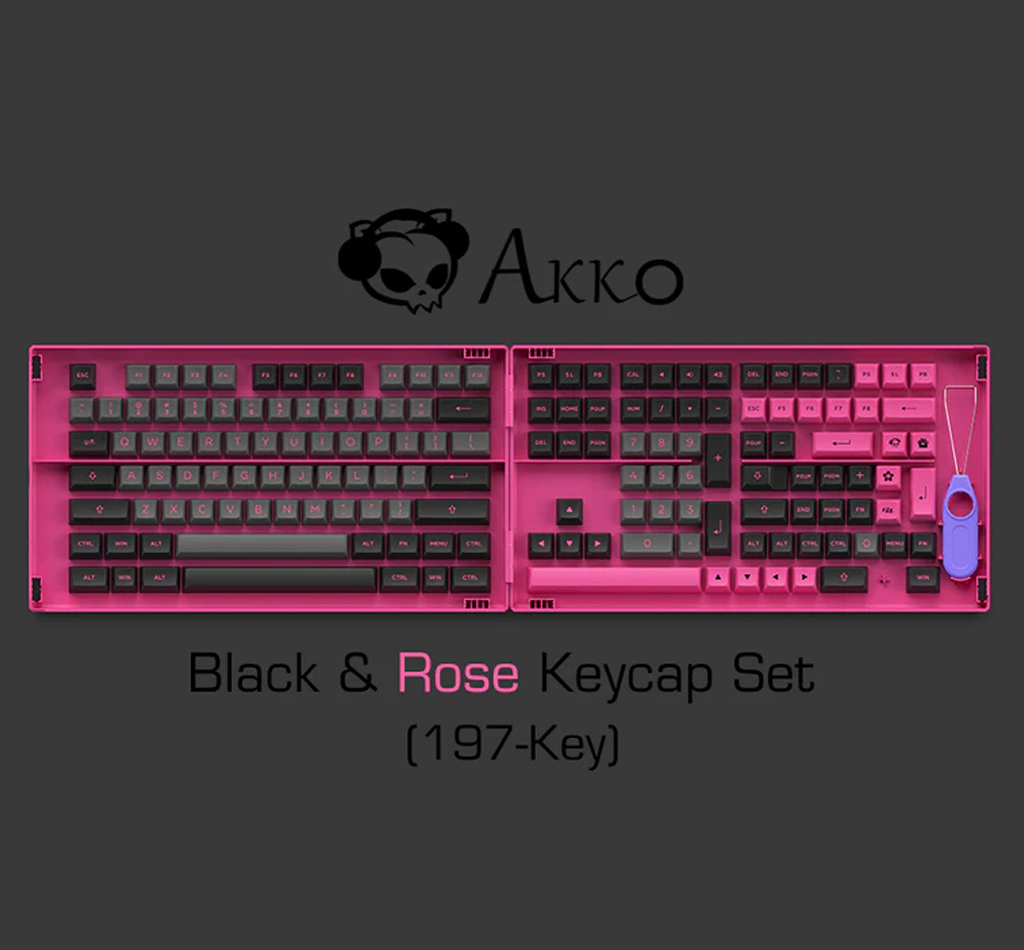 AKKO Black & Rose Keycap Set