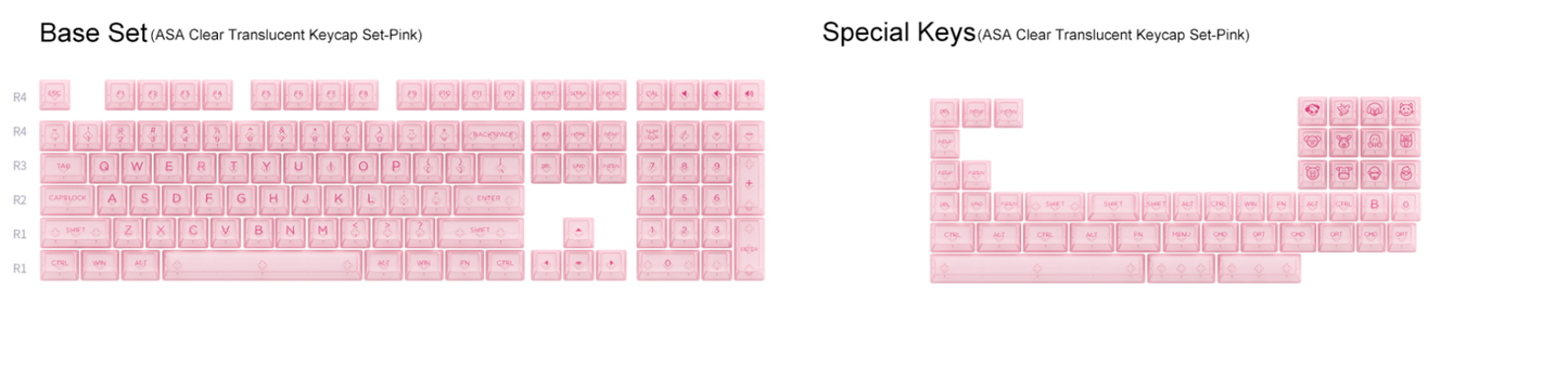 AKKO ASA Clear Keycaps Set (155-Key)