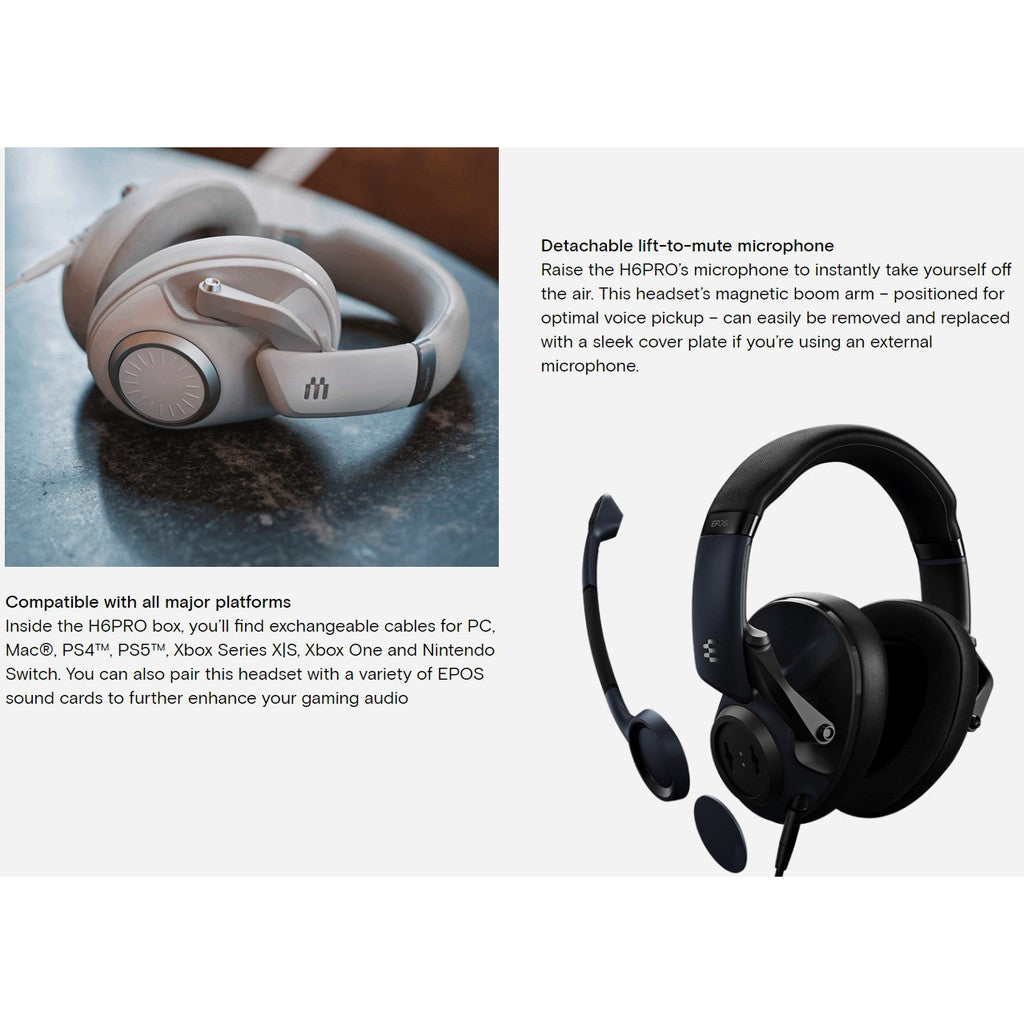 EPOS H6PRO Closed Acoustic Gaming Headset